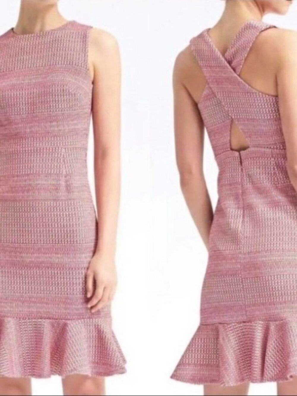 Banana Republic NWT‎ Jacquard Knit Crossback Sheath Dress Size 6